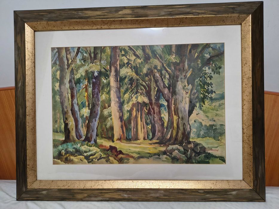 Acuarelă originală Walter Rudolf Widmann