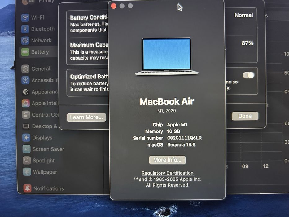 Macbook air m1 256 16 озу