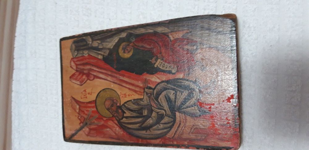 Icoana f veche pictură pe lemn