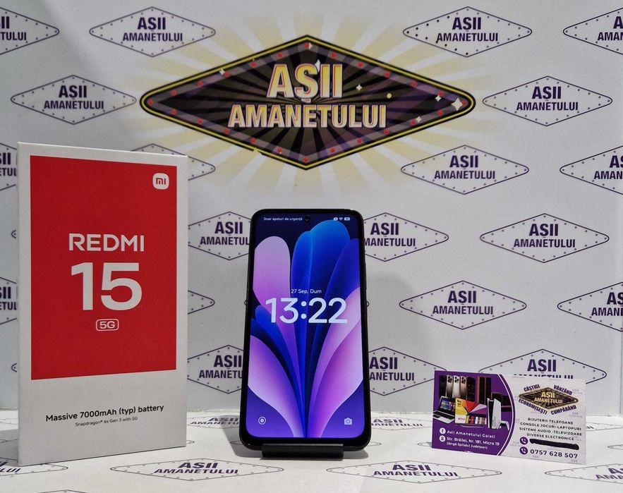 Asii Amanetului - Xiaomi Redmi 15 5G / 256GB / 8GB Ram
