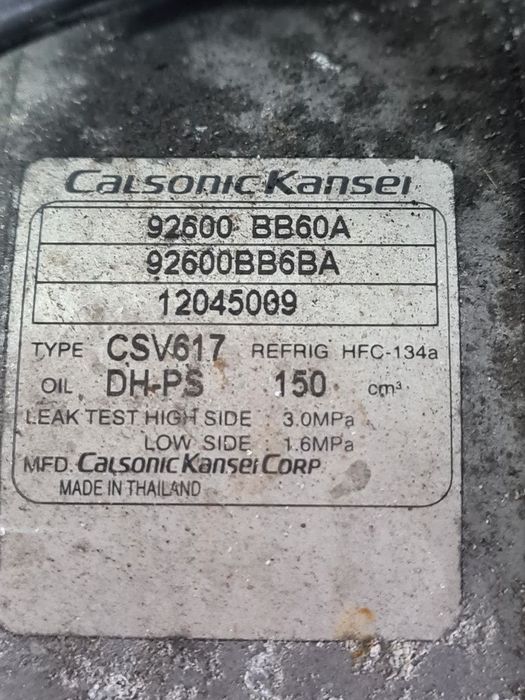 Compresor clima Nissan Qashqai Facelift 1.6 Dci 2010 - 2013 130CP R9M (738) Diesel ...