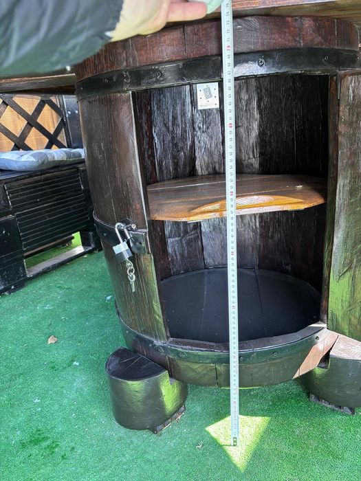 Butoi stejar cu blat hexagonal 164/164