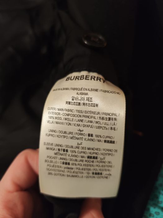 Palton original Burberry NOU lana 100%