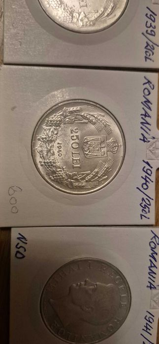Monezi 250 lei 1941 , 1940 , 1939