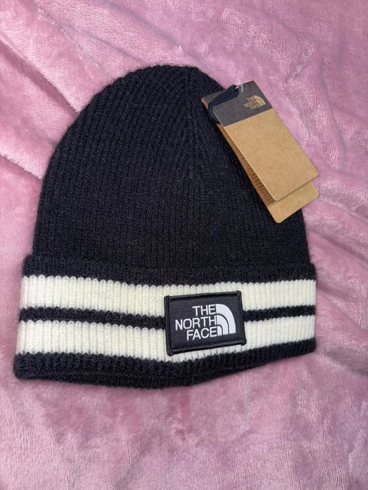 Căciulă The North Face Negru Alb Dungi