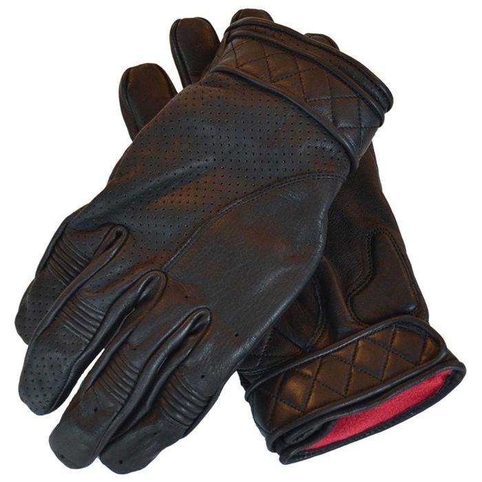 Кожени мотоциклетни ръкавици.  Goldtop Short Bobber Gloves - Black