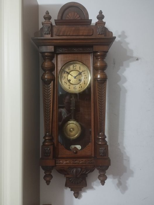Ceas pendula de perete Junghans 1917 cu pendul