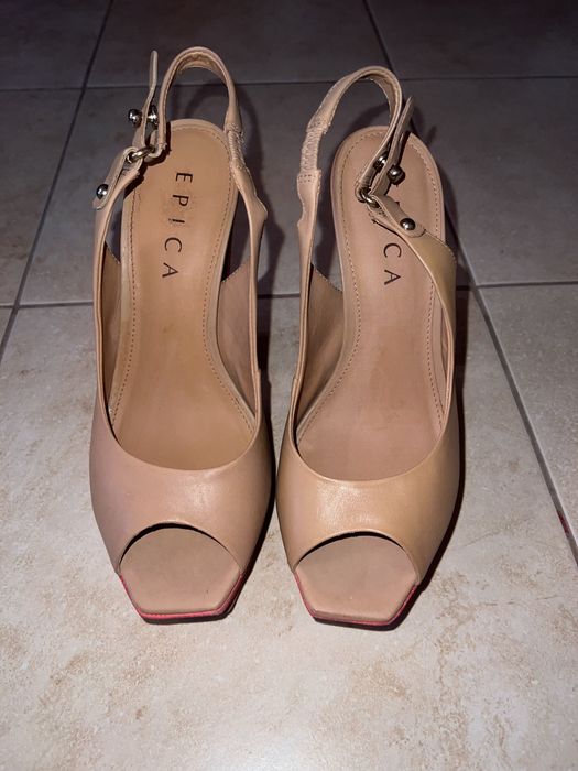 Sandale crem Epica, marimea 38, piele naturala, ca noi