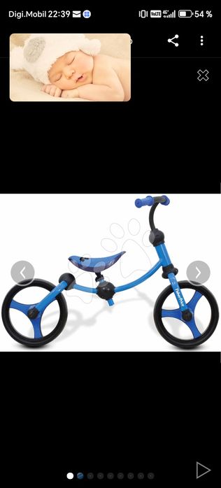 Bicicletă fără pedale Running Bike 2in1 smarTrike albastru-negru de la 24 luni