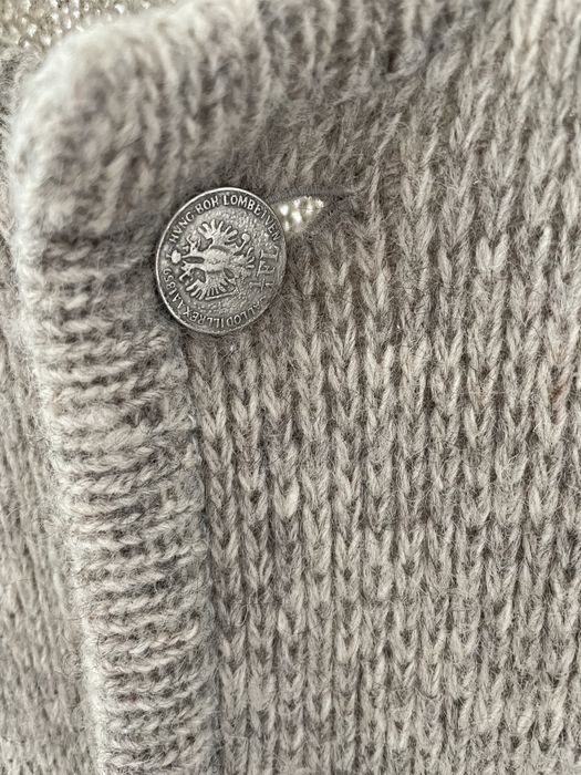 Cardigan / jacheta lana M L, nasturi metalici vechi