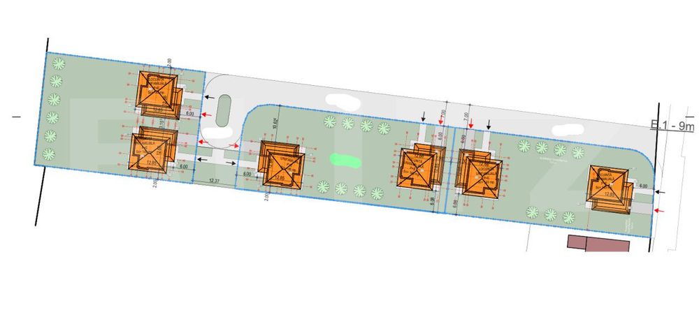 OFERTA! Teren cu 6 Autorizatii de Construire pentru casa (P+E) in Jucu
