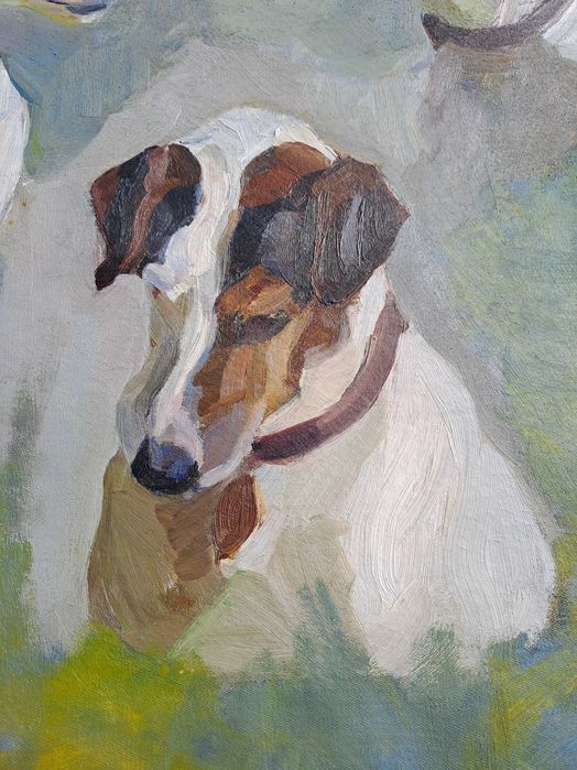 tablou pictura pe panza  58/76 cm semnat M Neuhaus