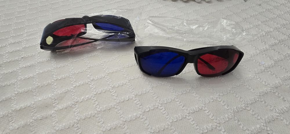 Ochelari 3D Anaglyph - roșu/albastru, compatibili TV, PC, proiector