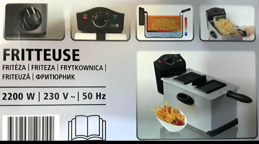 FRITEUZA SWITCHON INOX Germania 3,1 L , 2200 W NOUĂ - 170 LEI