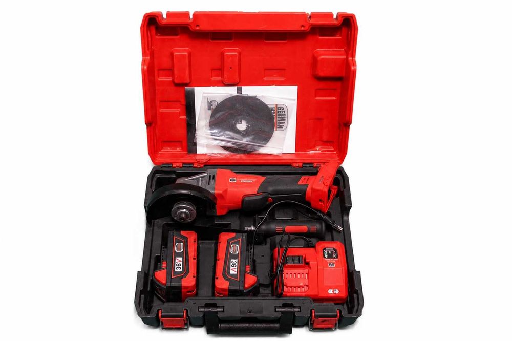 Polizor unghiular cu acumulator German Master 36V 2 baterii
