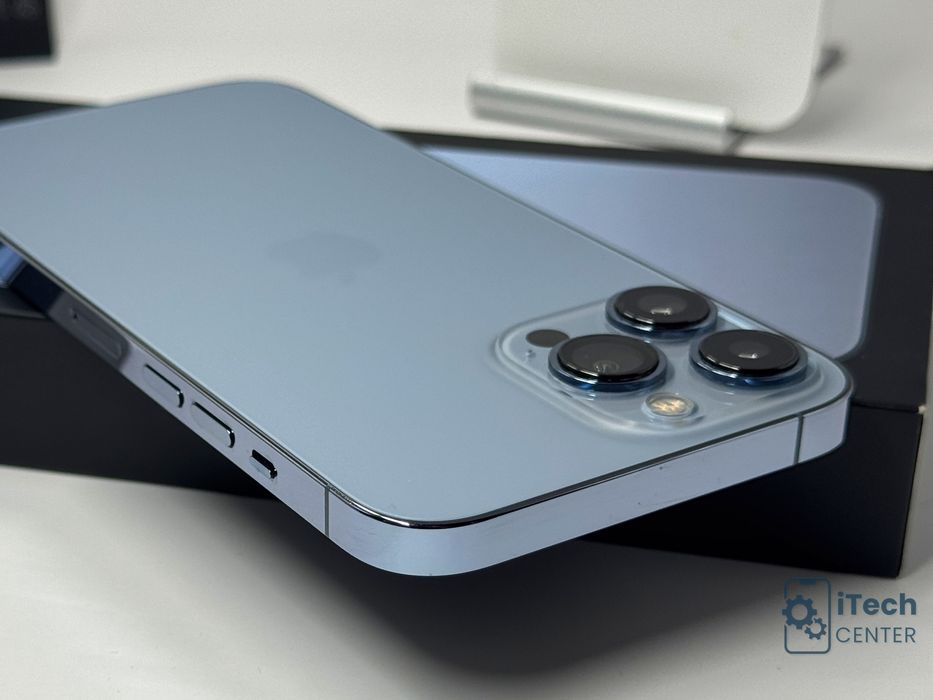 iPhone 13 Pro Max, 128GB, Blue, 100% батерия, КАТО НОВ, 1г. ГАРАНЦИЯ!