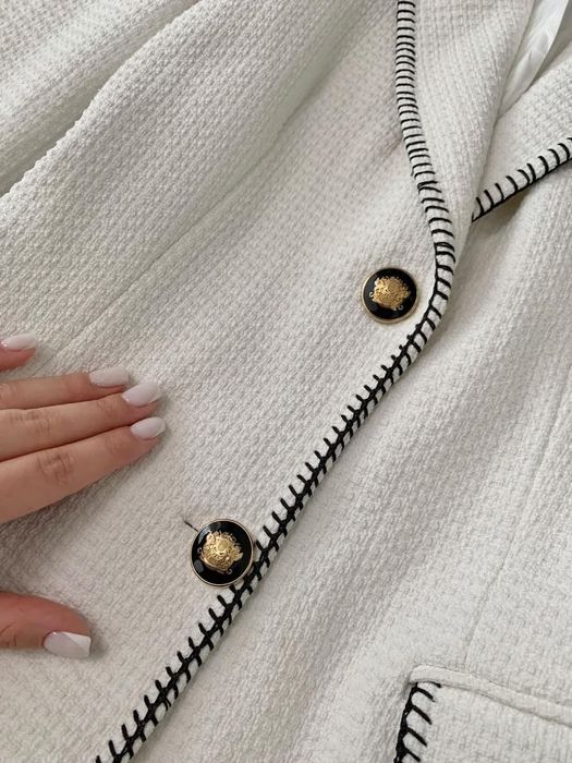 Sacou Zara alb superb