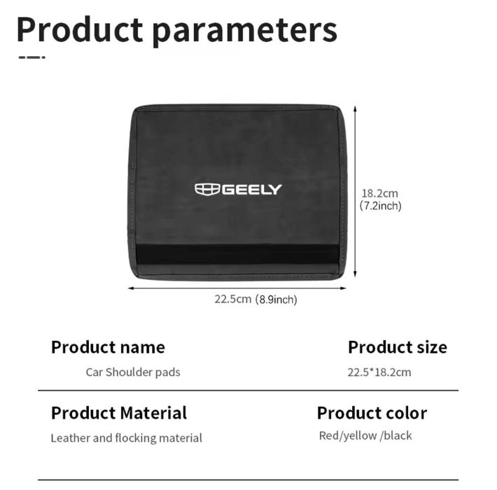 Geely Coolray Starray - protecții centură de siguranță gât / umeri