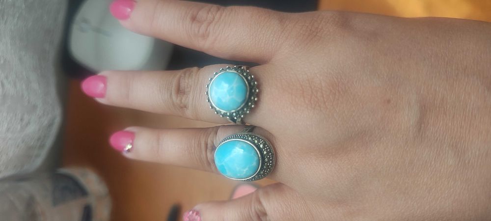 Пръстени ларимар и двата за 130 лв