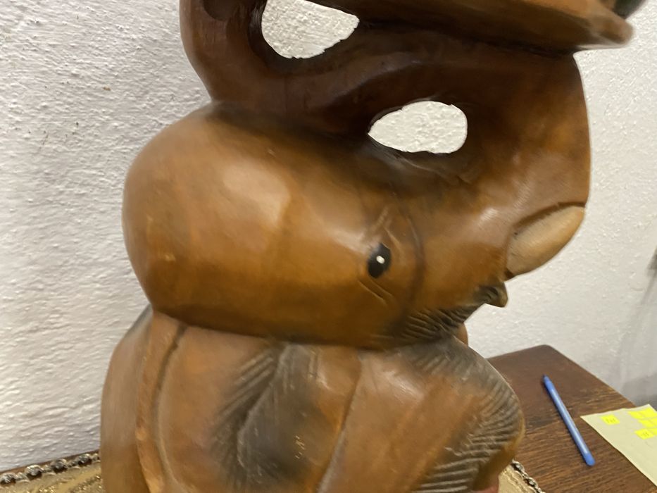 Поставка за цветя или малка табуретка от тик слон