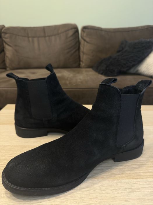 Естествена кожа велур мъжки chelsea боти чисто нови 44