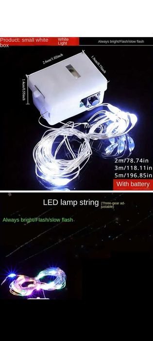 Светодиодна лента 2 м и 10 м топла бяла и студена бяла светлина