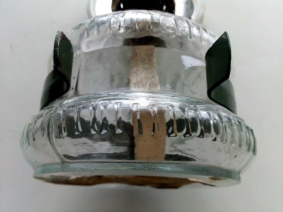 Стара газена лампа № 8 комплект със стъклото /шишето/