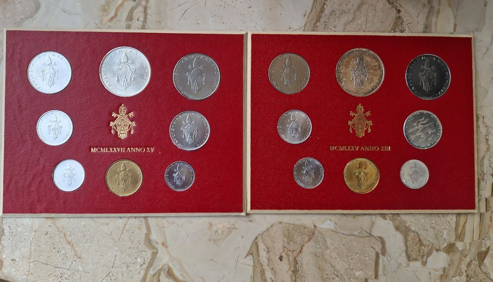 2 броя сет монети Ватикана+сребро
