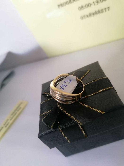 inel aur alb aur galben 14k (m2) star amanet