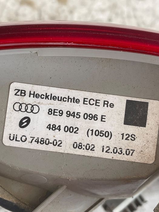 Stop Dreapta Spate Audi A4 Iii 8Ec, B7 2004 - 2008 8E9945096E
