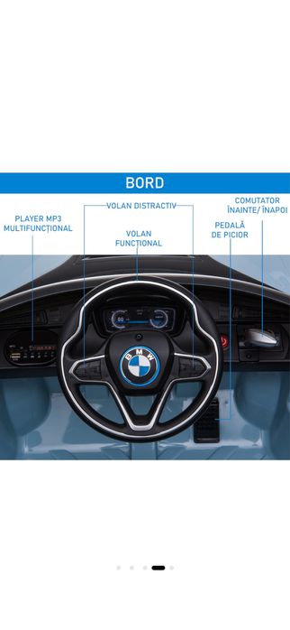 Masina Electrica, Homcom, Licenta BMW I8 Coupe, cu telecomanda, MP3, baterie