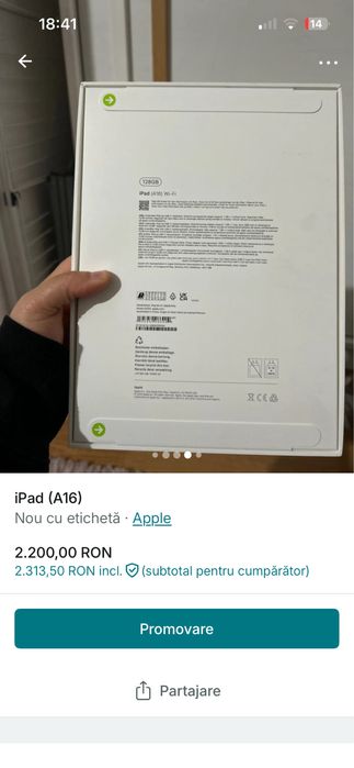 Ipad tableta (A16) 128 Sigilata