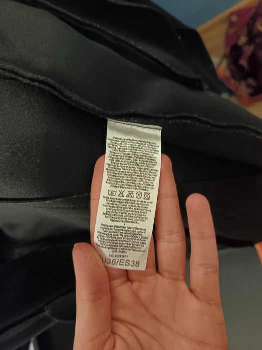 Jachetă biker neagră imitație de piele întoarsă, mărime S, Pepco