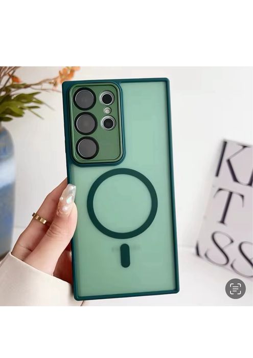 Samsung S23/S24/S25/PLUS/ULTRA Husa Magsafe Spate Mat Margine Silicon