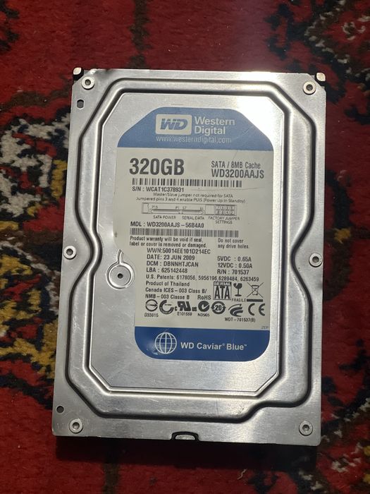 Hdd 320gb сотилади