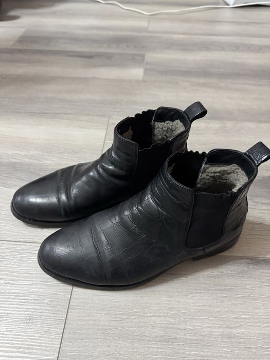 Обувь сапоги кожанные