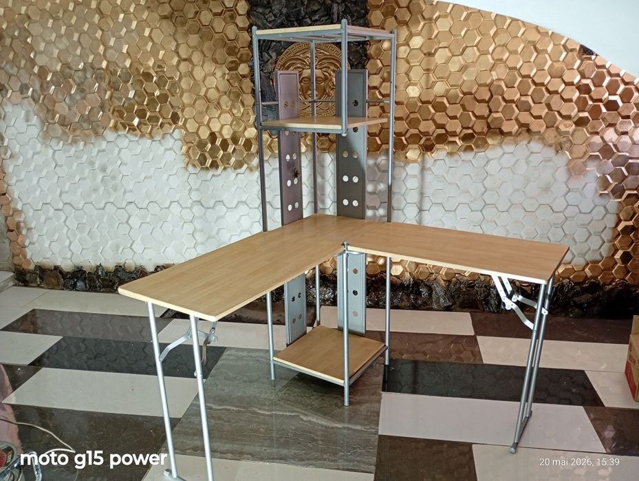 Birou pliabil modular turn pe colț unghii