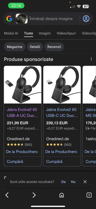 Casti Jabra Evolve 2 65 UC Usb