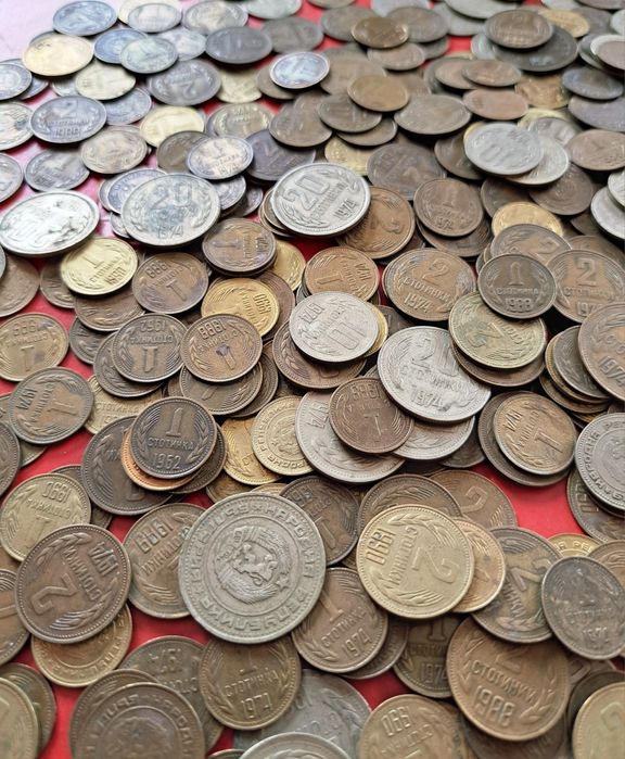 Стари български монети , стотинки 1962, 1974, 1988, 1989, 1990