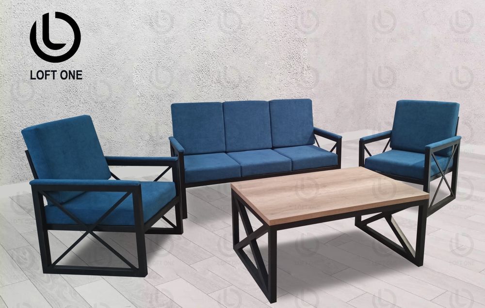 Диван и два кресла Лофт  Комплект от производителя Низкие Цены