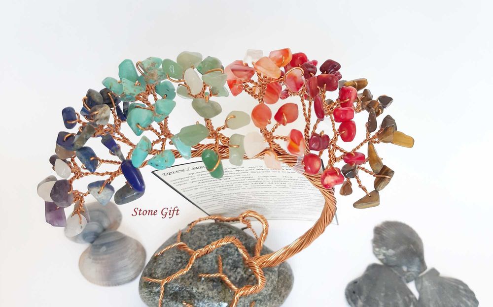 7 Кристала, Подарък за Юбилей, Подарък Йога, Подарък Коледа