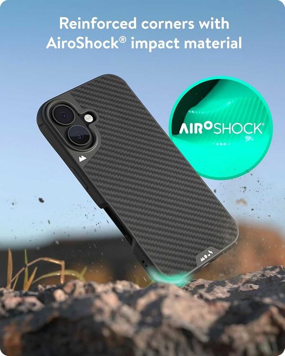 Калъф Mous за iPhone 16 Pro / iPhone 16 с MagSafe - въглеродни влакна