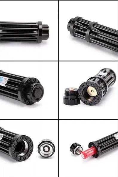 Най-Мощният Син Лазер 50000mW Пали Клечка Гори Балон 2х18650 21СМ 20КМ