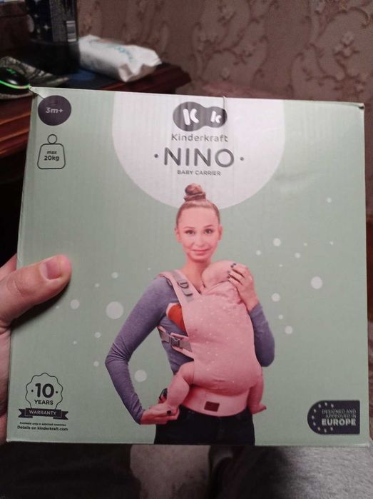 Kindercraft Ергономична раница за бебе Nino Confetti, розова