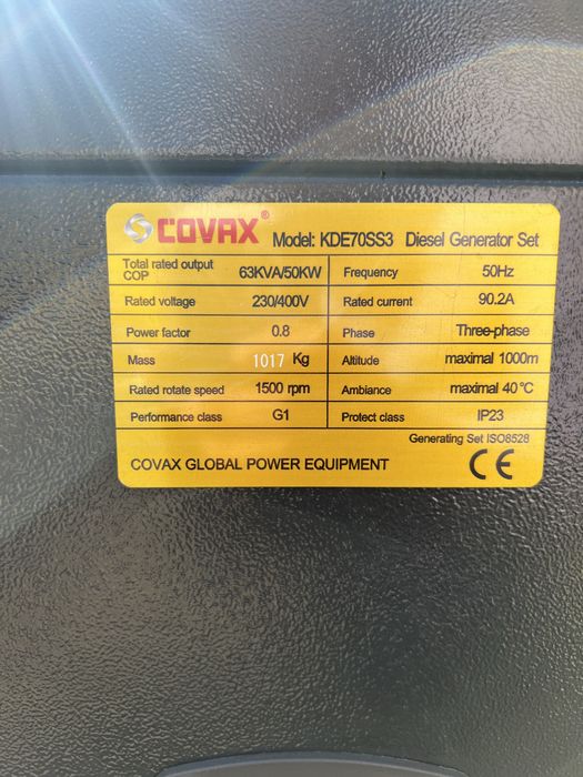 Dizel Generator Covax Navigator 63 Kwa 50 Kw