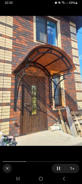 Навесы казырки откатные ворота