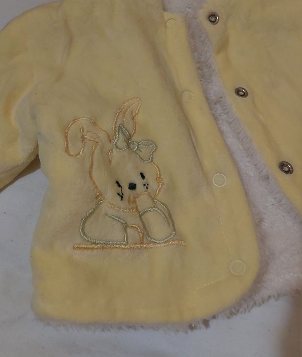 Бебешки комплект гащеризон и суичърт с качулка - мече