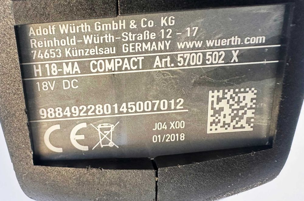 Wurth H 18-MA Compact - Безчетков перфоратор 18V