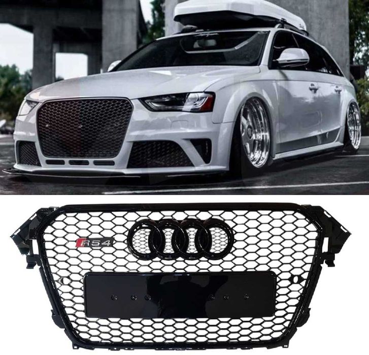 Предна Решетка RS4 Стил за Audi A4 B8.5 2013 - 2016!