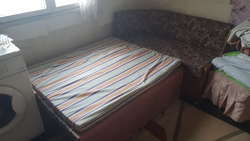 Кухненски дървен ъгъл с текстил